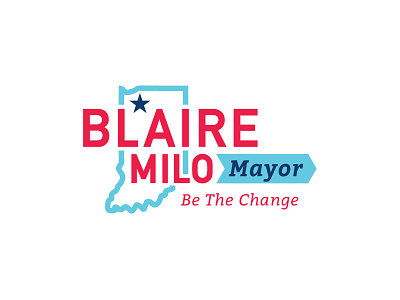 Milo Logo america bold government indiana logo mayor political young.