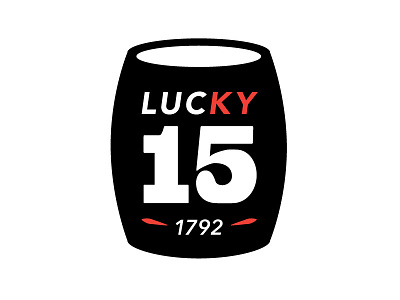 LucKY 15 Bourbon Barrel barrel bold bourbon hoodzpah icon illustration keg kentucky ky patch