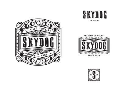 Skydog Jewelry Final Logos desert gem jewelry logo masculine moon native american night sky stone