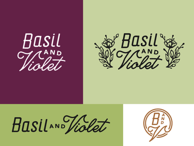 Basil & Violet Logo Mock A