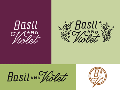 Basil & Violet Logo Mock A