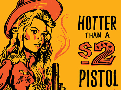 2 Dollar Pistol Poster by Amy Hood