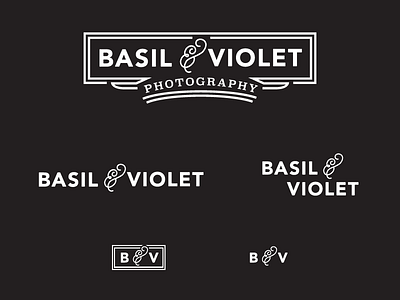 Basil And Violet Logo Variations C branding elegant logo simple vintage
