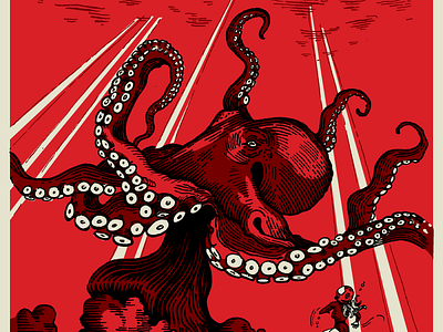 Czar Press Giant Octopus Poster