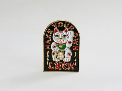 Lucky Cat Enamel Pin