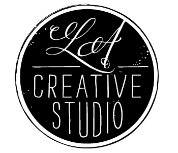 LA Creative Studio Logo: Option 2C branding design hand drawn logo vintage