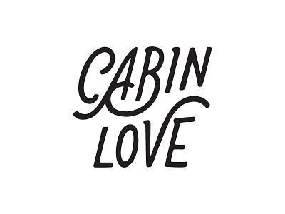 Cabin Love Wordmark branding lettering logo swash whimsical wordmark