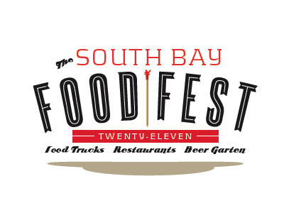 South Bay Food Fest Logo Option 2 branding fest festival food logo retro typography vintage