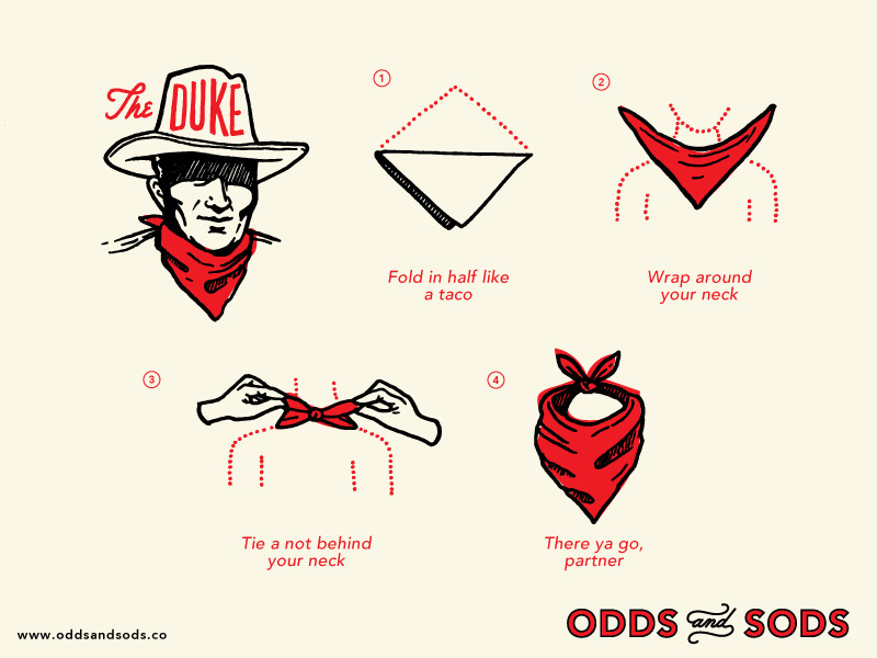 How To Wear A Bandana The Duke by Amy Hood on Dribbble
