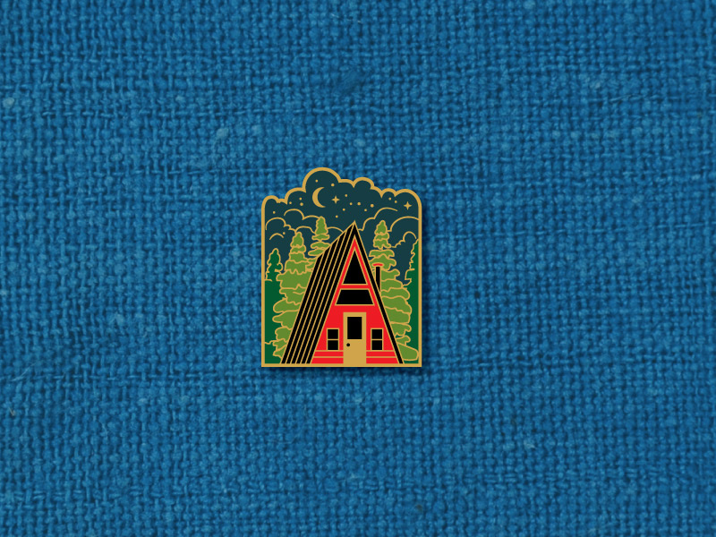 Cabin Love Enamel Pin by Amy Hood on Dribbble