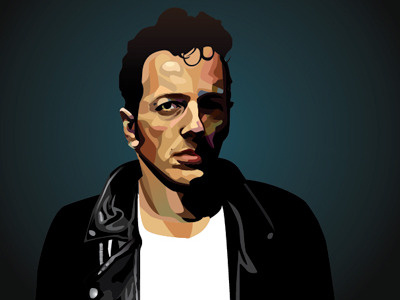 Joe Strummer Illustration WIP art design graphic illustration illustration music portrait punk rock rock n roll the clash