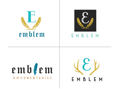 Emblem Logo Options branding design documentaries film logo media vector
