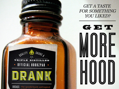 More Hood Web Graphic booze bottle elixir font inspiration label retro type vector vintage