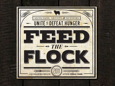 Feed The Flock CD Cover Art album art cd cover art music typography vintage world vision