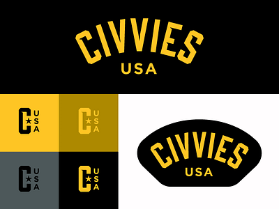 Civvies Logo Final army badge bold branding lettering logo military seal typography