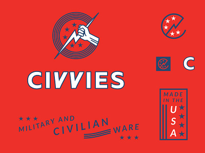 Civvies Logo (RIP Concept) american badge branding logo military seal usa