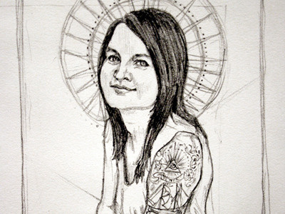 Sketch of Sara Wilkins