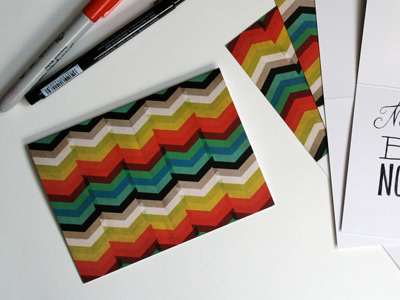 Chevron Note Cards card chevron design graphic design note note card pattern print
