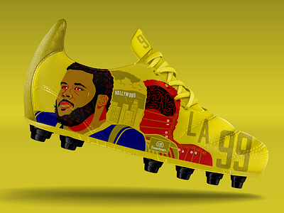 Aaron Donald ESPN Custom Cleat apparel cleat football la los angeles rams shoe