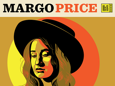 Margo Price 10x16 album country cowgirl hair honky tonk hoodzpah illustration retro woman