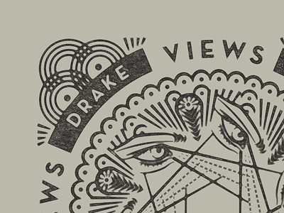 Drake Views: Top Albums of 2016 album deco drake eyes hoodzpah illuminati illustration pattern retro sight view vintage