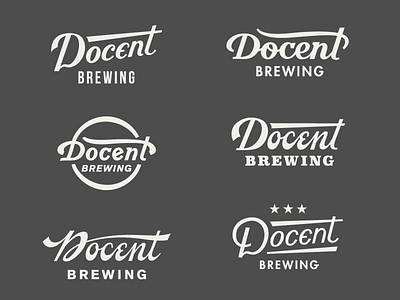 Docent Logo Exploration 2 lettering logo retro script seal serif vintage wordmark