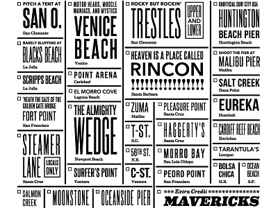 California Surf Checklist Poster california hoodzpah odds and sods poster screenprinting surf surfing