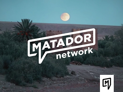 Matador Secondary Logo and Icon angled bold clean hoodzpah icon logo word bubble