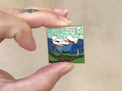 Yosemite Enamel Pin apparel badge california clouds enamel pin mountains pin yosemite
