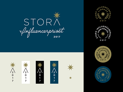 Stora Influencerpriset Final Logo System award branding gala high end lettering logo opulent script seal star sweden system