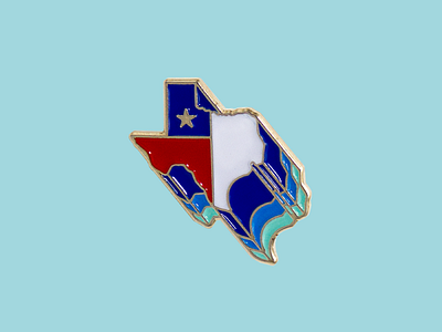 Retro Texas Enamel Pin