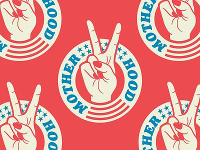 Mother Hood Peace Patch american hand hoodzpah mother nail polish patch pattern peace stars stripes woman