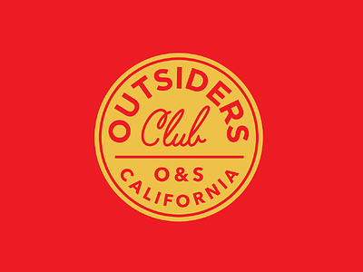 Outsiders Club Seal / Patch california club patch retro seal