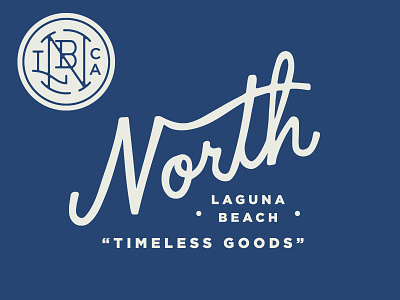 North Menswear Secondary Logos branding lettering logo monogram retro script sea wordmark