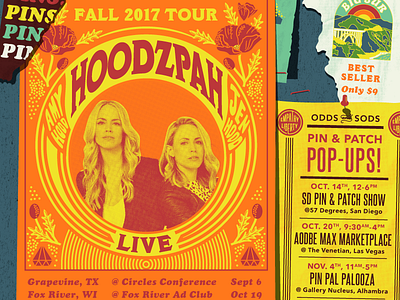 Hoodzpah Odds Tour Poster hoodzpah pins poster psychedelic tour poster vintage