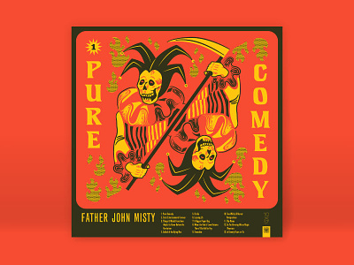 10x17 - 1. Father John Misty, Pure Comedy comedy death flames grim reaper jester