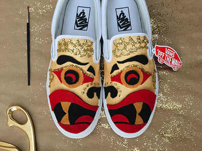 Vans Custom Culture Shoes apparel custom dragon felt handmade shoes vans