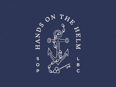 Snake Oil Provisions - Hand on the Helm Sweatshirt anchor bridge chain city crest key long beach motorcycle seal skyline