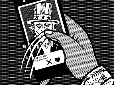 Chapter 7 Dribbble government halftone hand phone swipe uncle sam