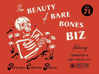 Hoodzpah on the Perspective Collective Podcast! buried dead hoodzpah podcast retro skeleton skull