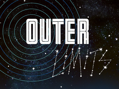 Outer Limits Type Treatment constellations editorial design editorial layout magazine outer space retro space stars type type treatment typeface