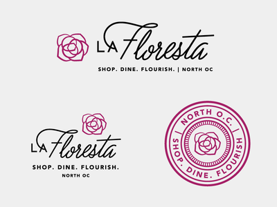 La Floresta Logo System branding cursive floral flower identity system logo logo system script seal