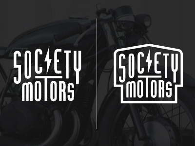 Society Motors A badge brand branding lightning bolt logo motorcycle motorcycles motors retro seal vintage