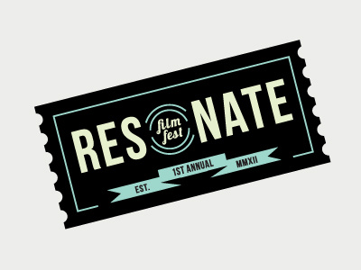 Resonate Logo Option C badge branding carnival design fest festival food foodie logo retro seal vintage