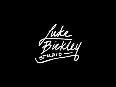 Luke Bickley logo option A branding gritty grunge hand drawn logo producer script studios trash type videographer