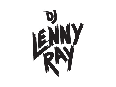 Dj Lenny Ray Logo B branding dj font identity logo music type typeface vector