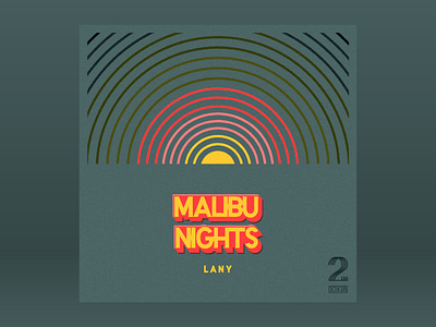 10x18: #2 LANY - Malibu Nights 10x18 hoodzpah lanyard malibu monoline retro sun sun rays sunset