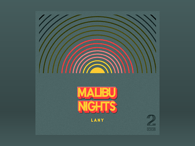 10x18: #2 LANY - Malibu Nights 10x18 hoodzpah lanyard malibu monoline retro sun sun rays sunset