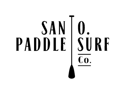 San O Paddle Surf Logo Mockup A branding classic logo paddleboard paddleboarding paddlesurf san onofre surf surfing