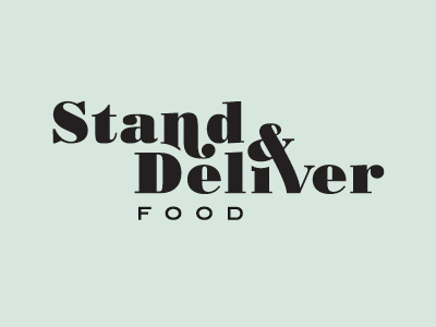 Stand And Deliver Logo mockup 1 bodoni branding font food food truck foodtruck logo type